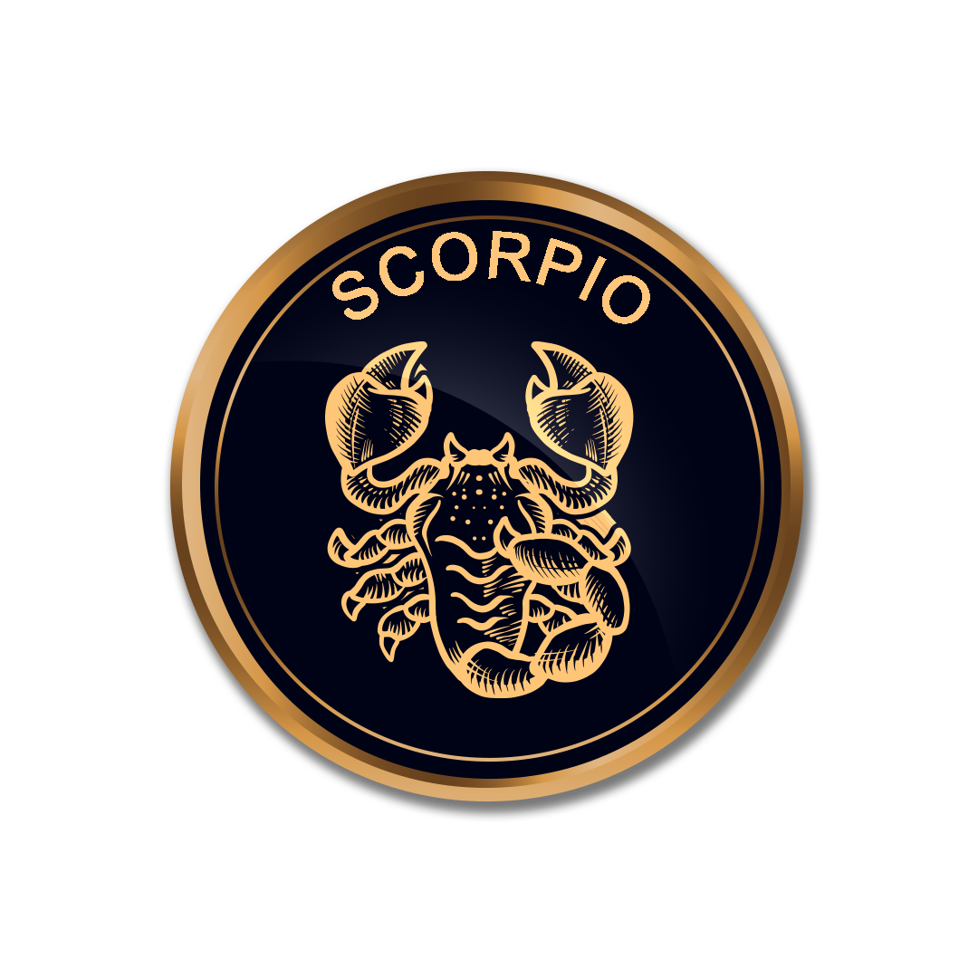 Scorpio png, Golden Scorpio symbol PNG, zodiac sign Scorpio transparent png full hd images download